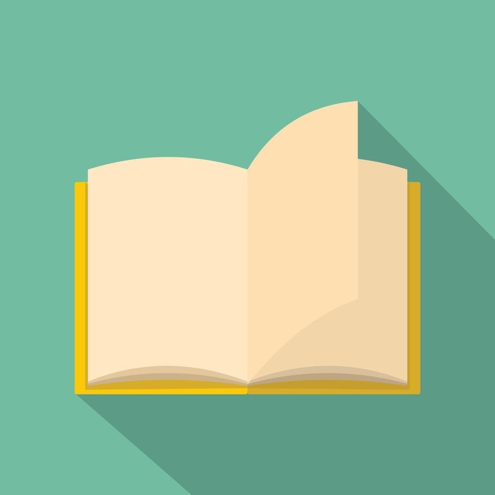 Book page icon, flat style vector