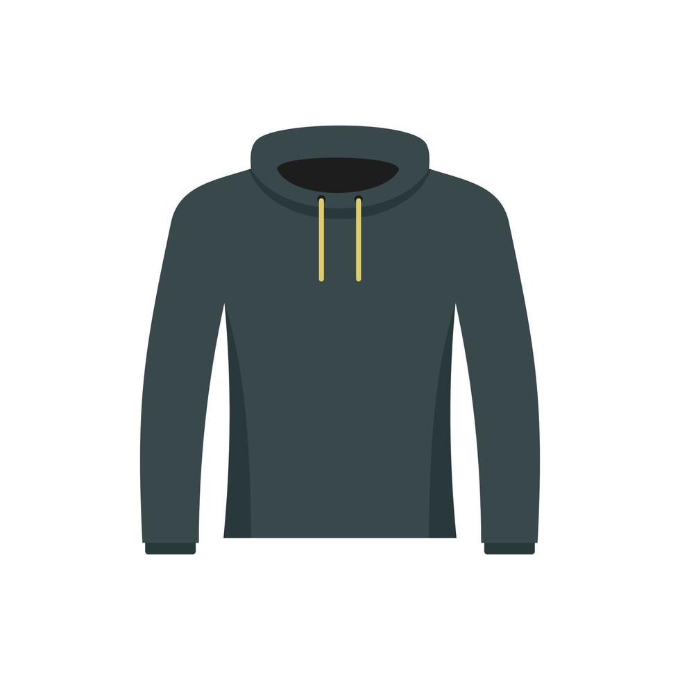 icono de sudadera con capucha de hip hop, estilo plano vector