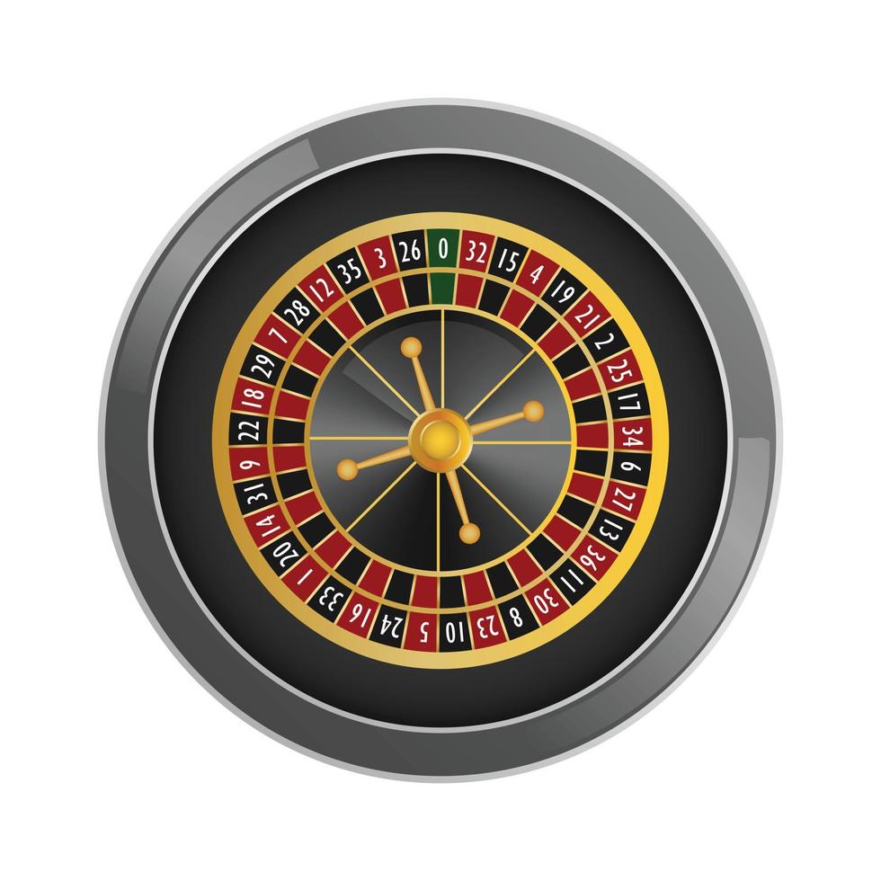 maqueta de casino de ruleta de vista superior, estilo realista vector