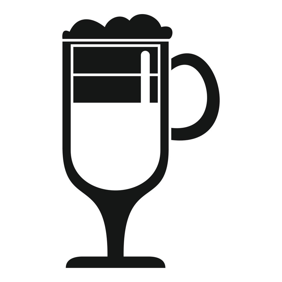 icono de café con leche, estilo simple vector