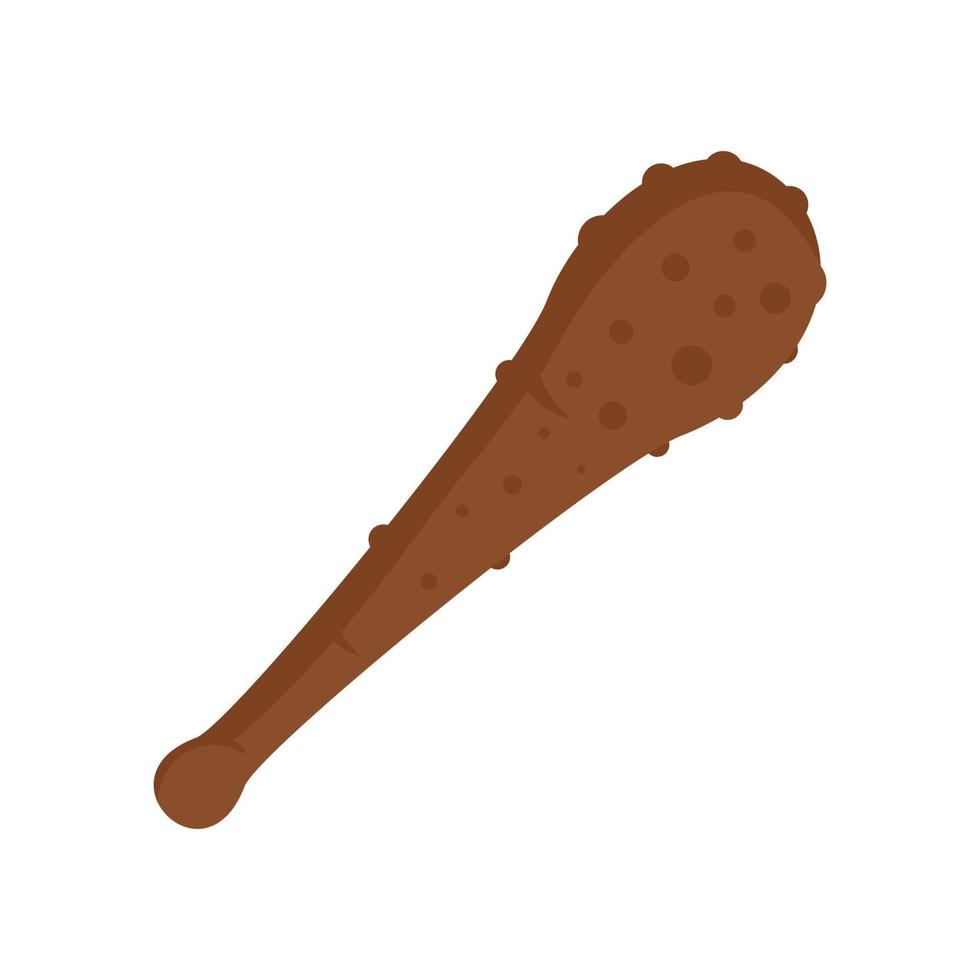 Stone age baton icon, flat style vector