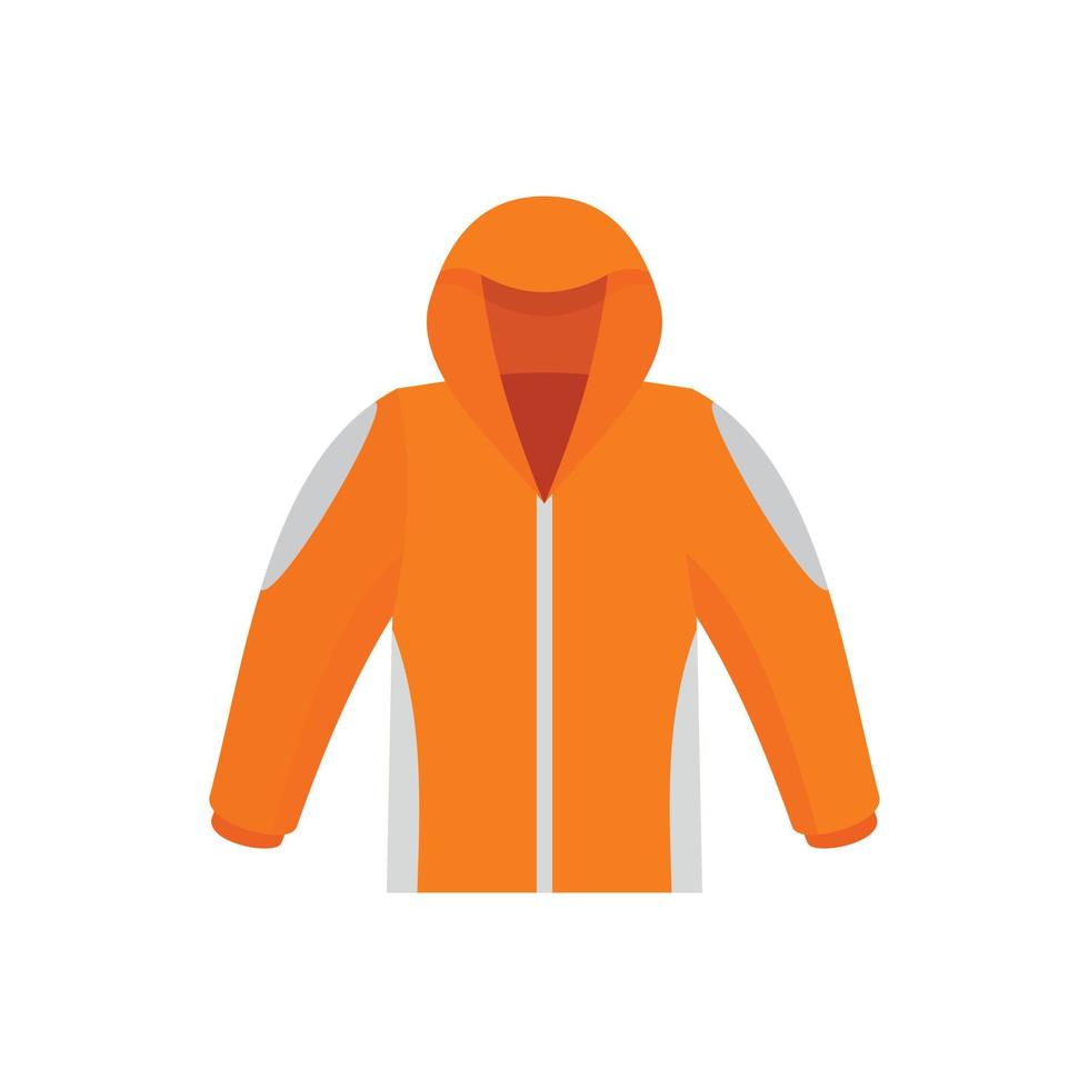 Climbing jacket icon, flat style vector