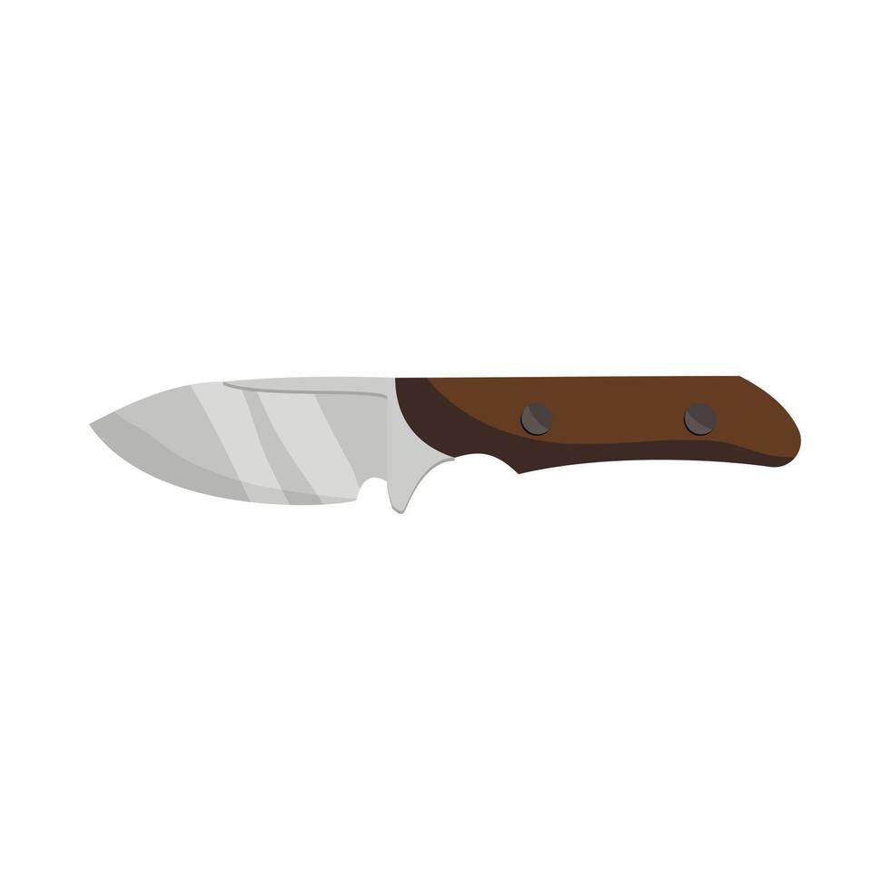 icono de cuchillo de caza, estilo de dibujos animados vector