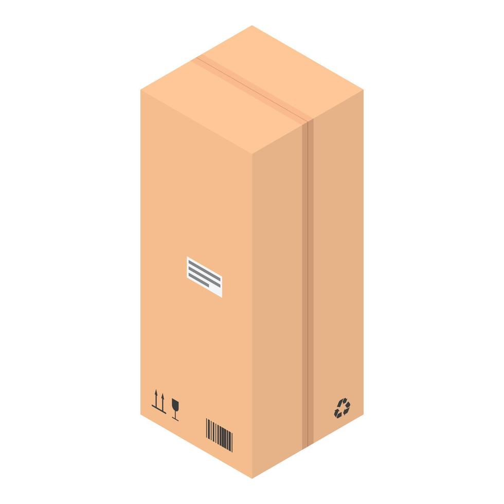 Hight delivery box icon, isometric style vector