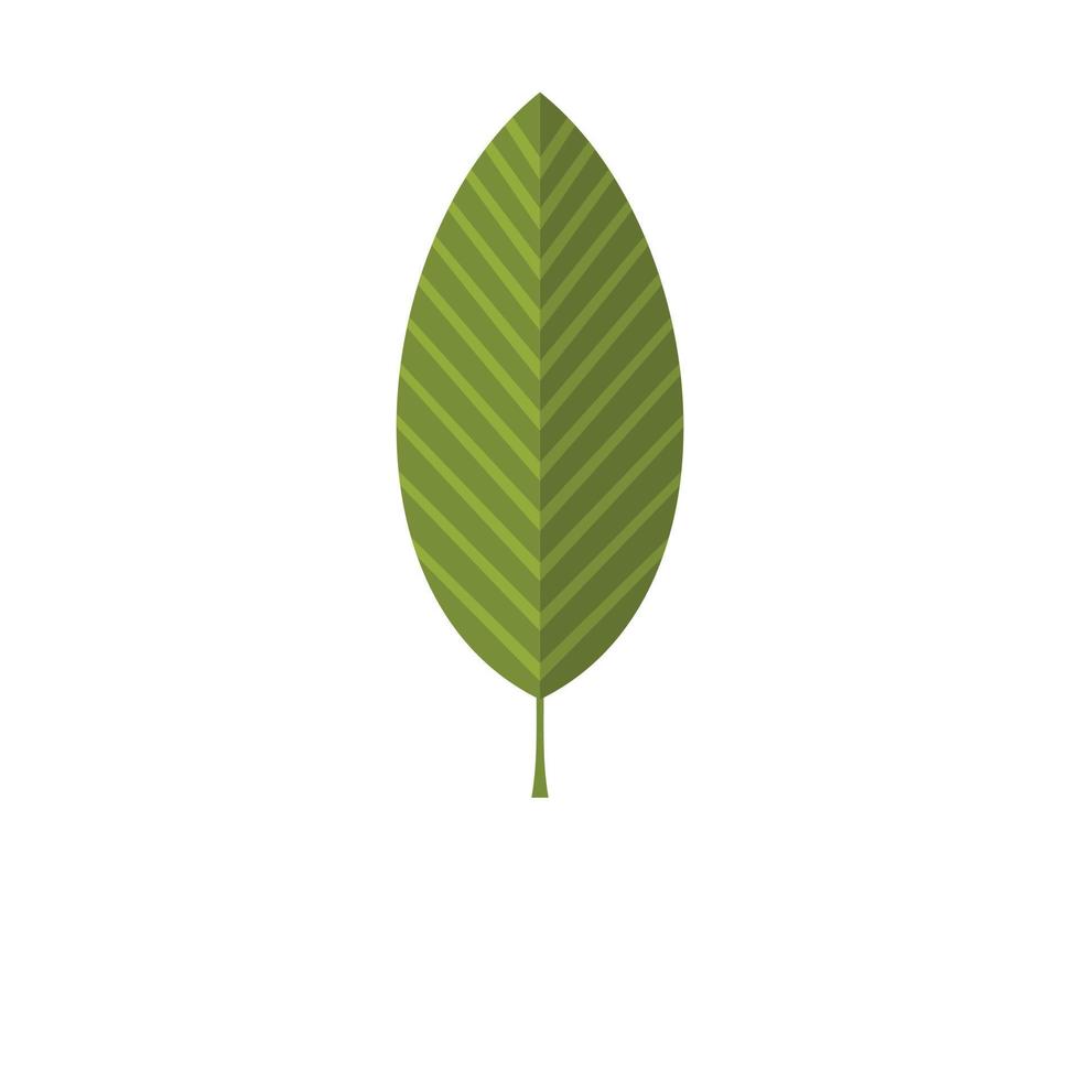 Hornbeam leaf icon, flat style vector