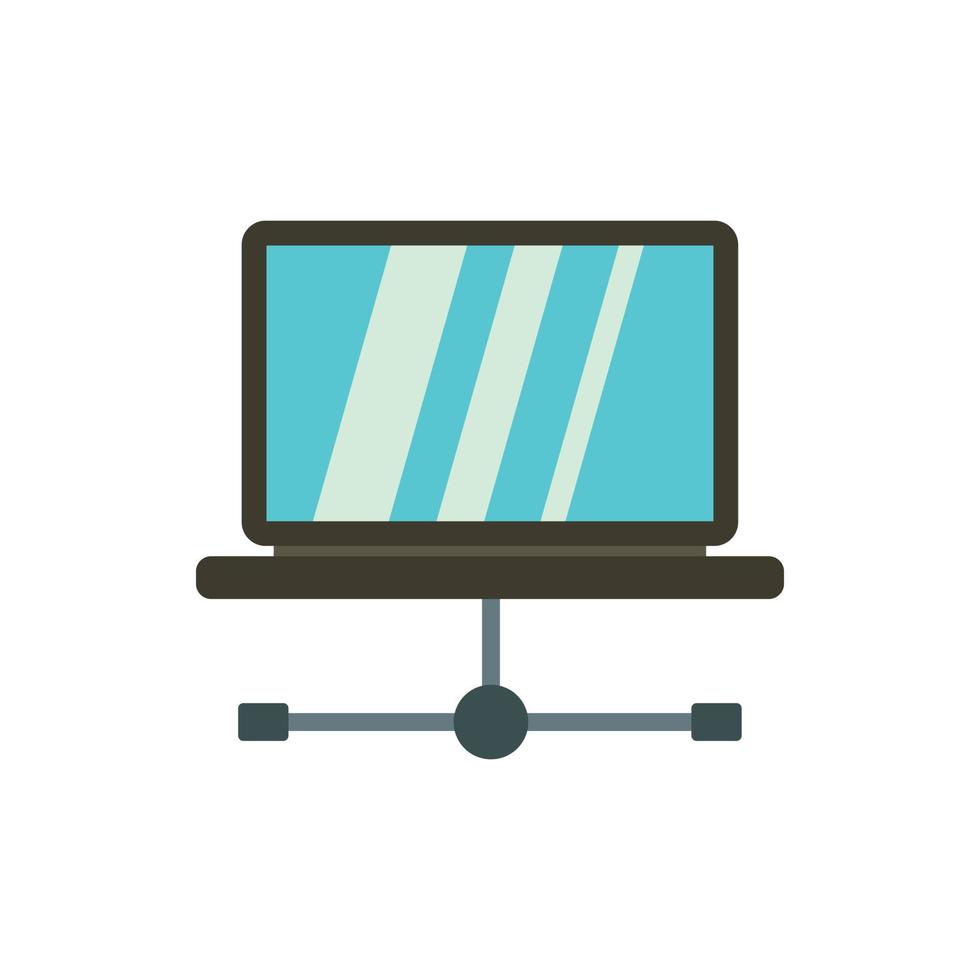 Laptop icon in flat style vector