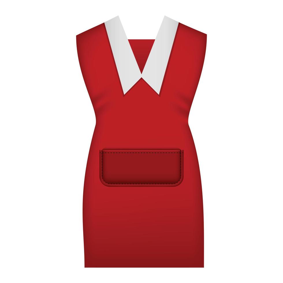 Red work uniform mockup, realistic style vector
