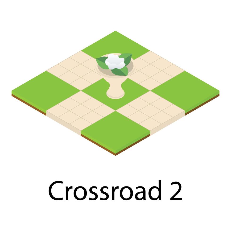 Park crossroad icon, isometric style vector