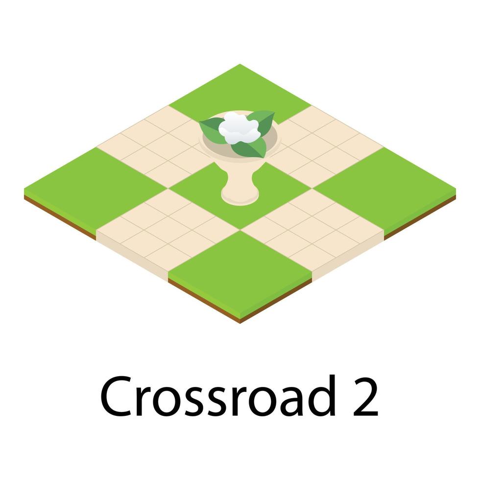 Park crossroad icon, isometric style vector