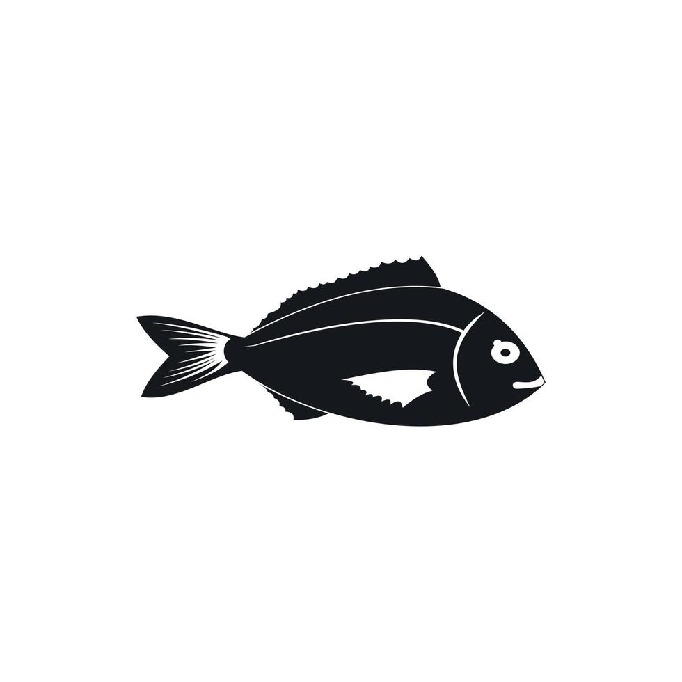 Fish icon, simple style vector