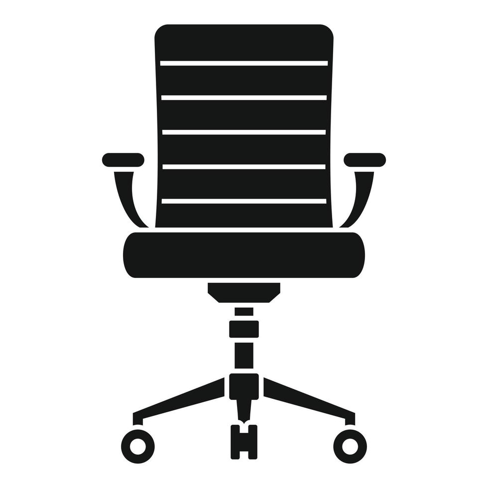 icono de escritorio de silla de ruedas, estilo simple vector