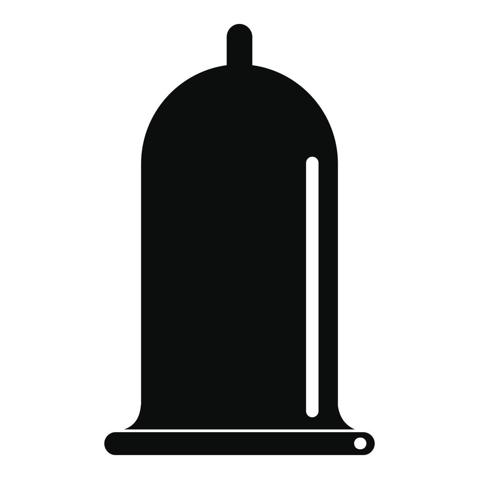 Open condom icon, simple style vector