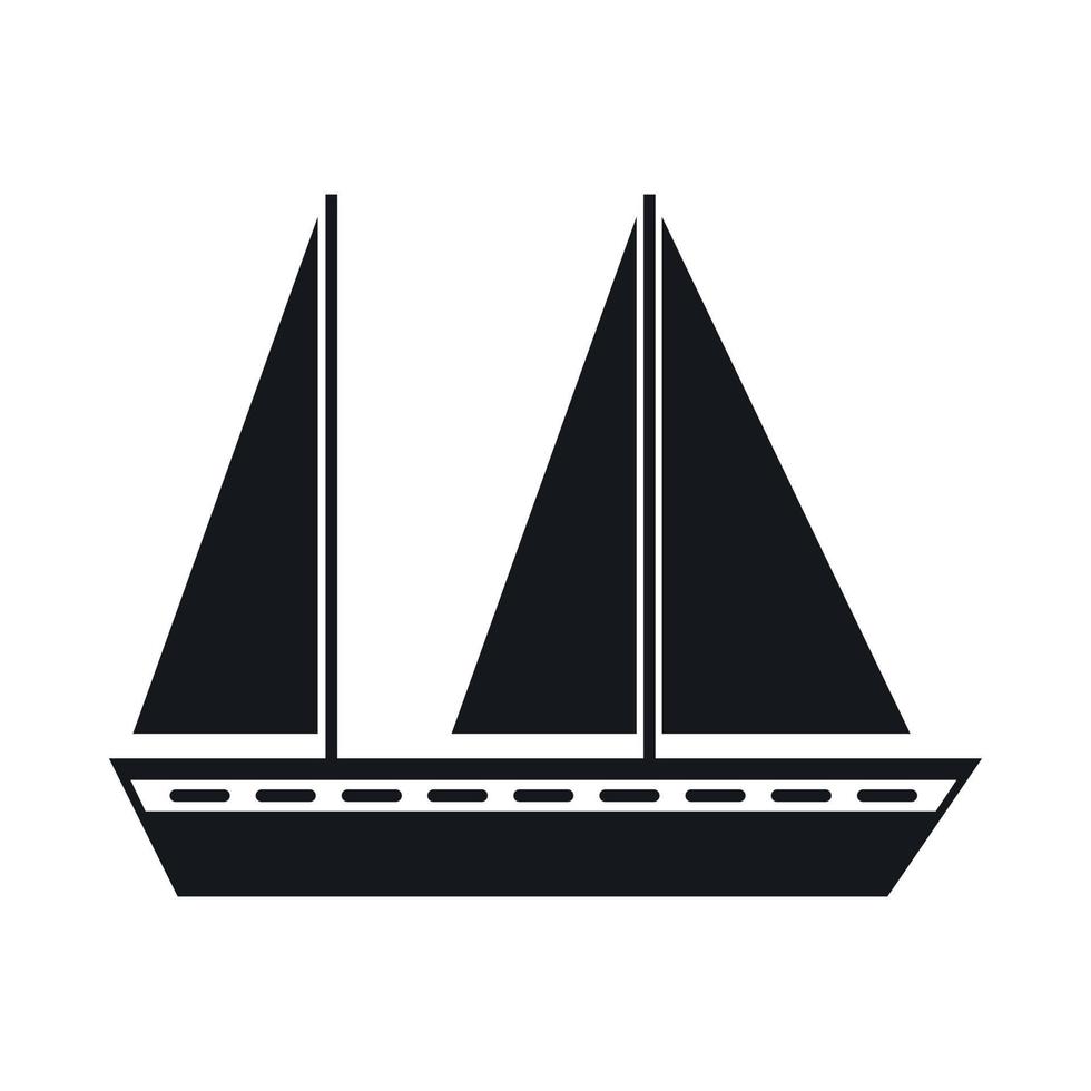 icono de velero, estilo simple vector