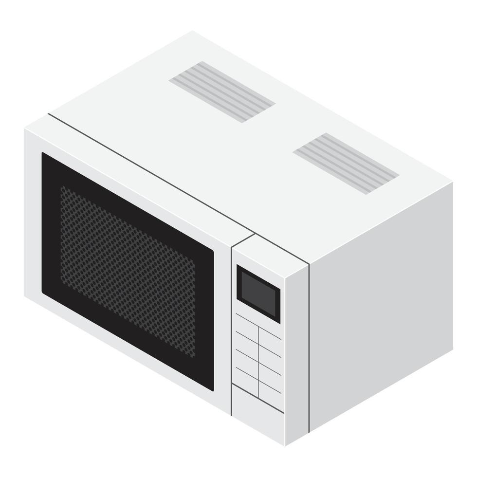 Small microwave icon, isometric style vector