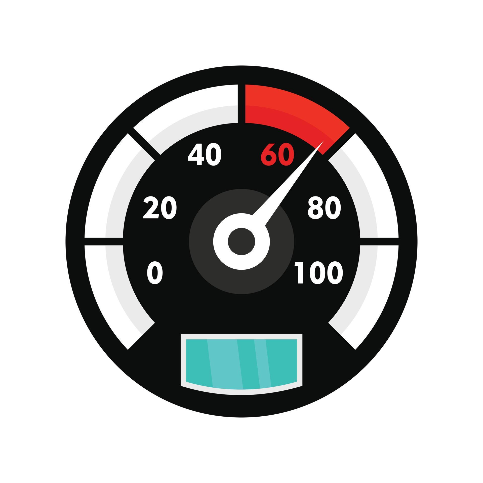 Motor bike speedometer icon, flat style 14492548 Vector Art at Vecteezy