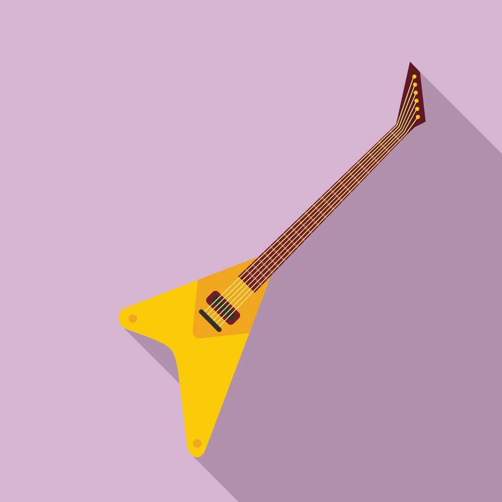 Music guitar icon, flat style vector