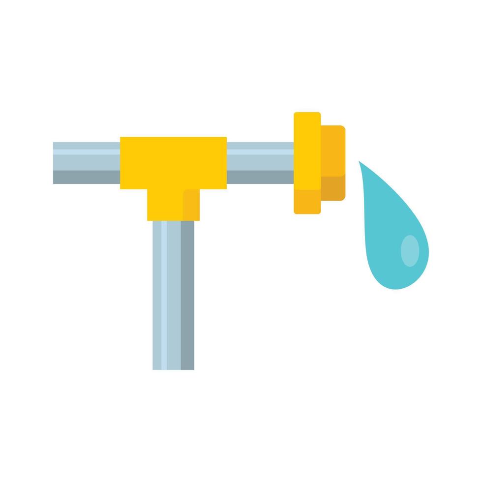 Farm drop pipe icon, flat style vector