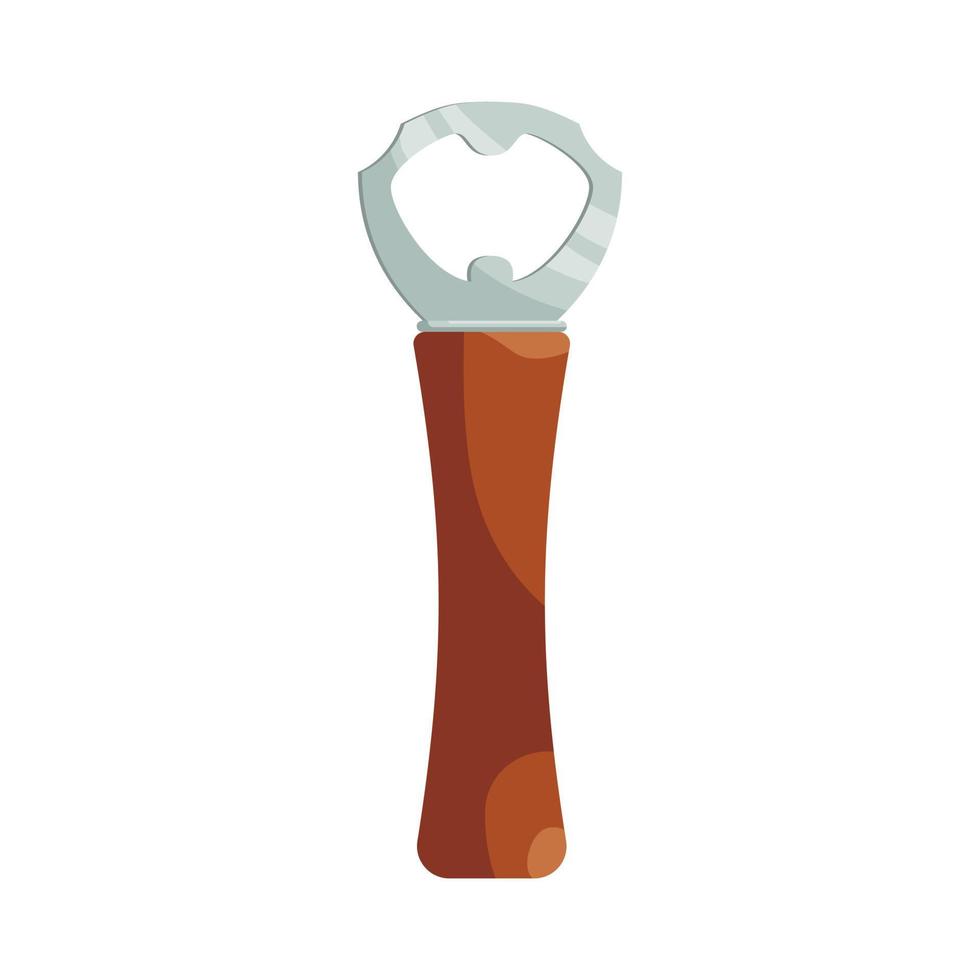 Bottle opener icon, cartoon style vector