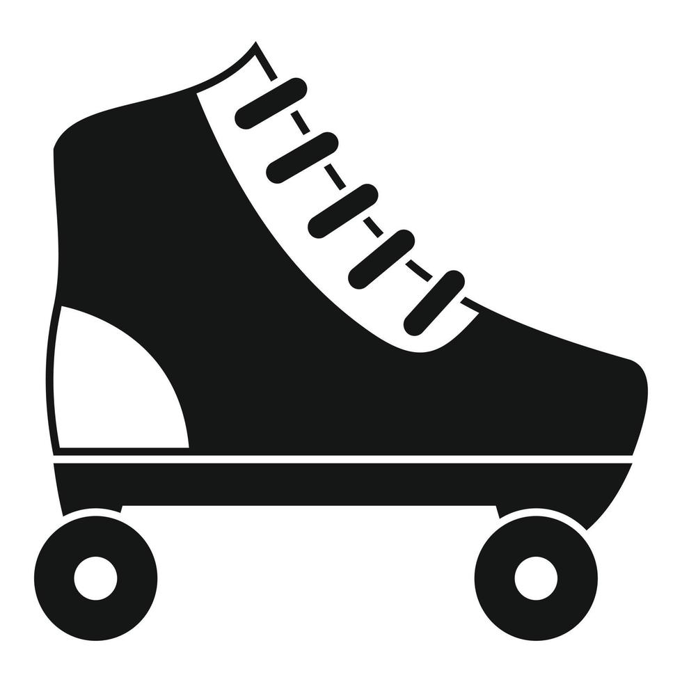 Sport roller skates icon, simple style vector