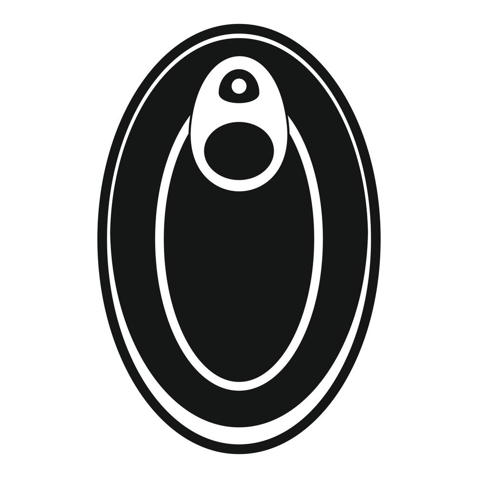 Top view can icon, simple style vector