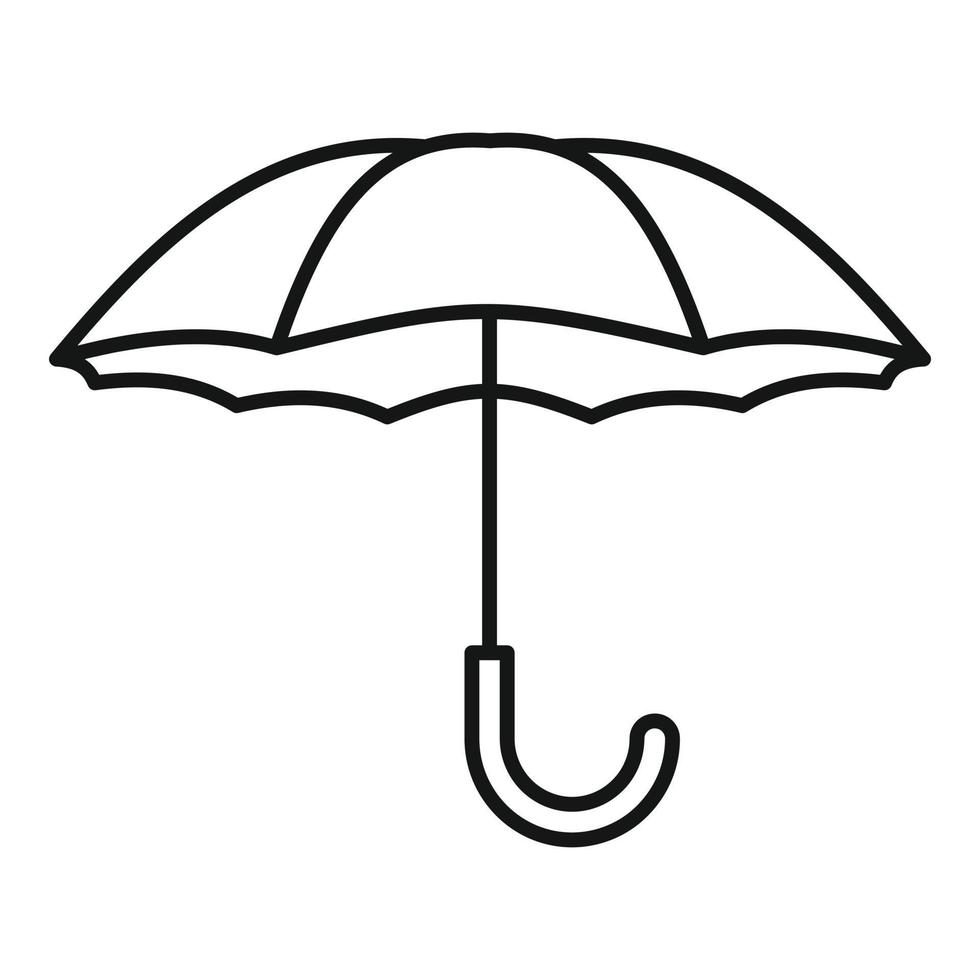 Umbrella icon, outline style vector