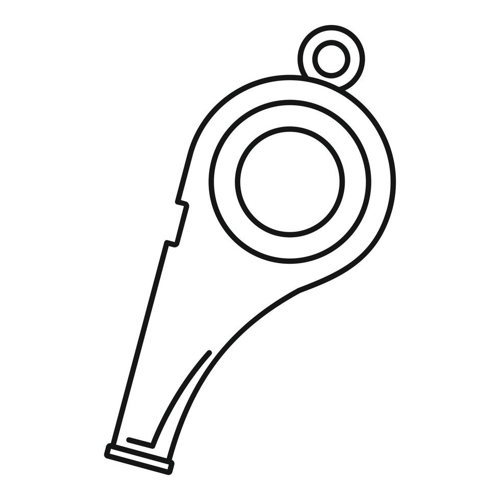 Whistle icon, outline style vector