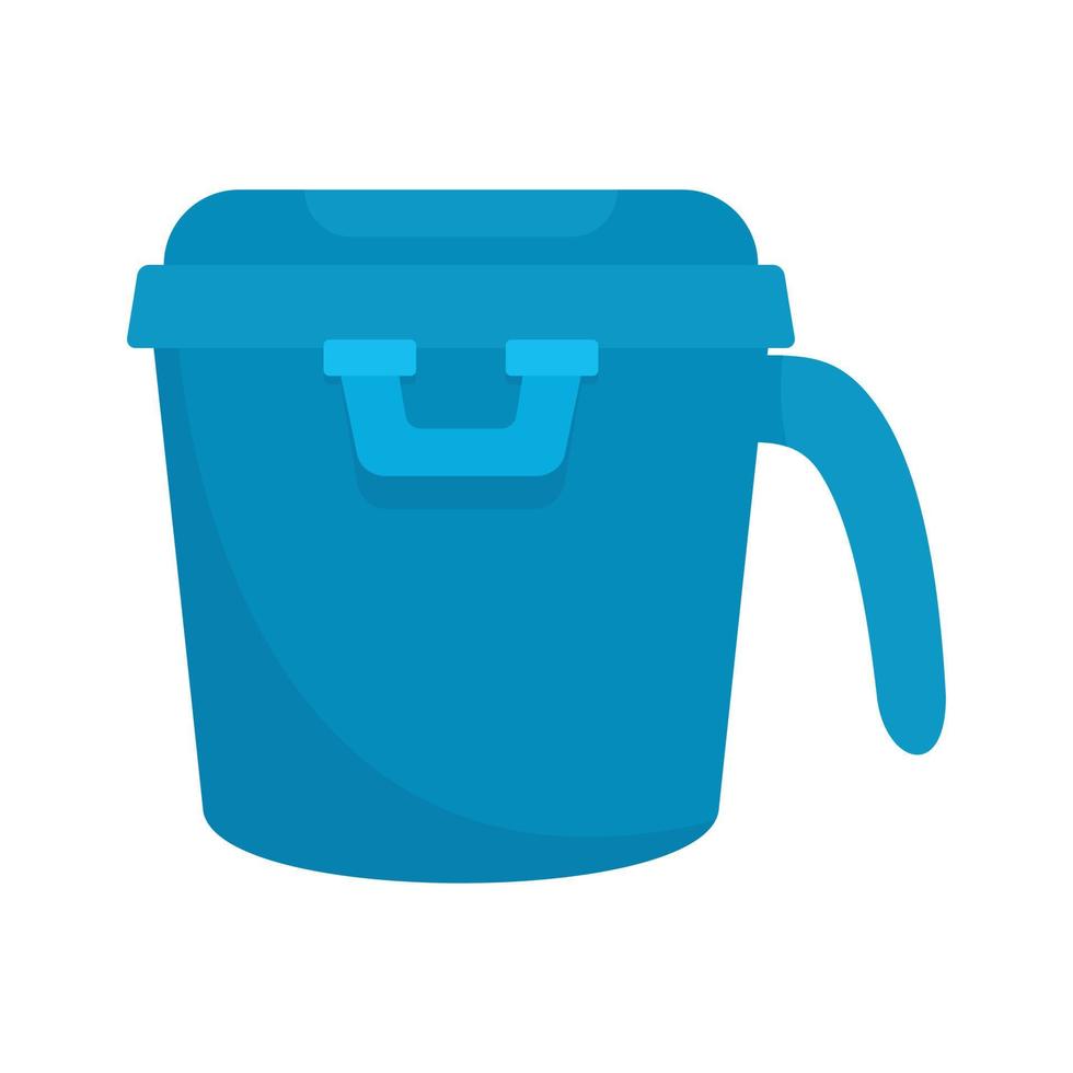 Army rice pot icon, flat style vector