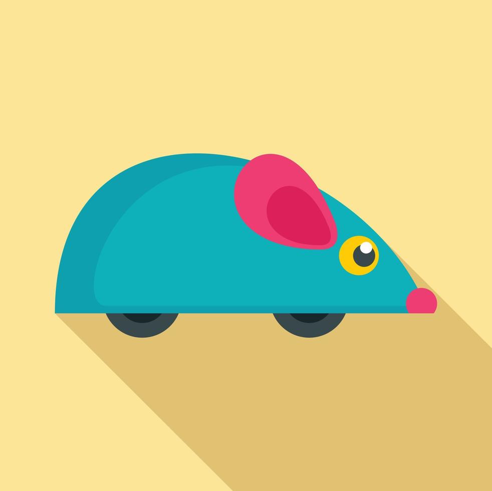 Mouse toy icon, flat style vector
