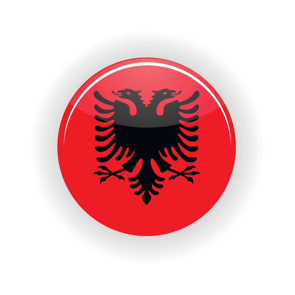 círculo de icono de albania vector