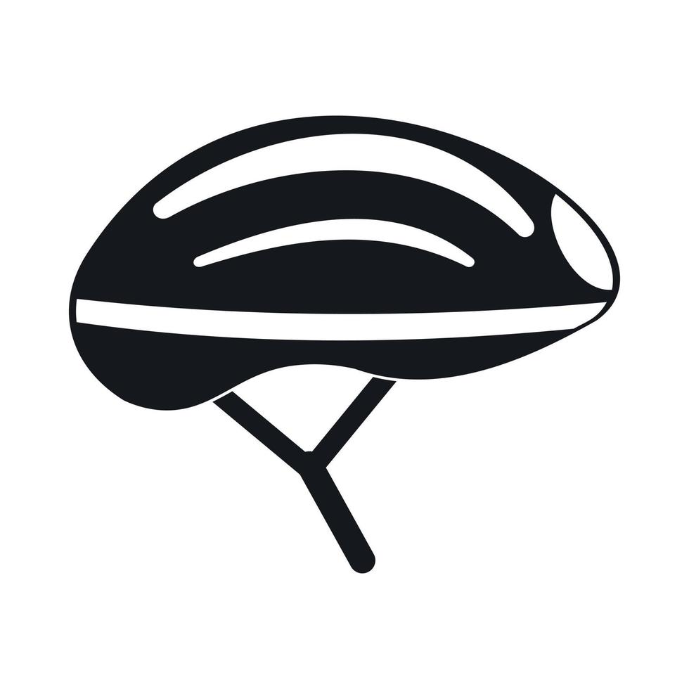 Bicycle helmet icon, simple style vector