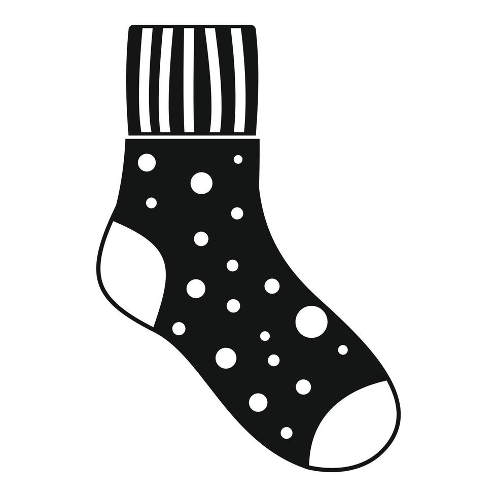 Fluffy sock icon, simple style vector