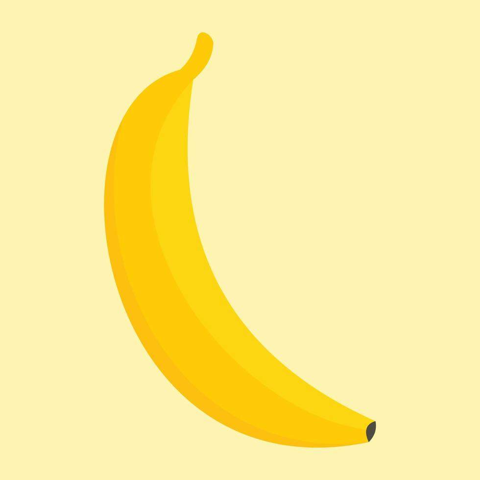 icono de plátano, estilo plano vector