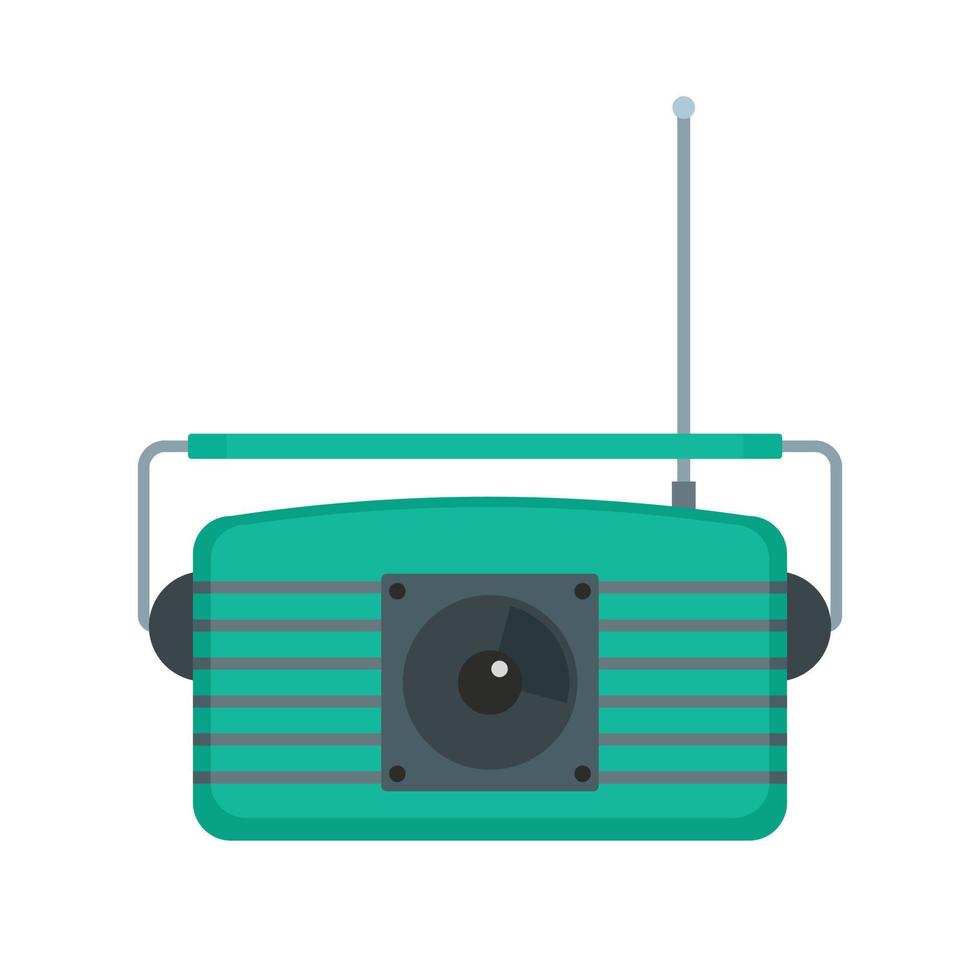 Center fm radio icon, flat style vector