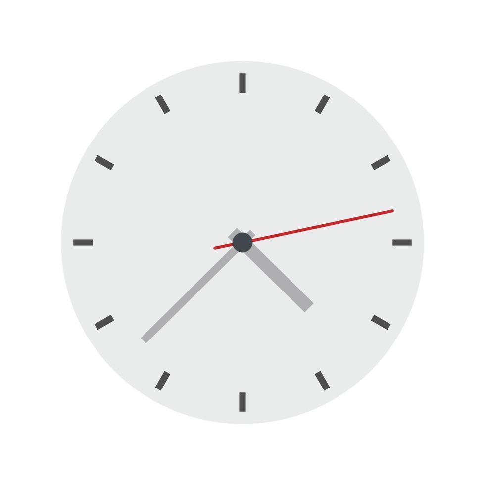 Clock modern icon, flat style vector