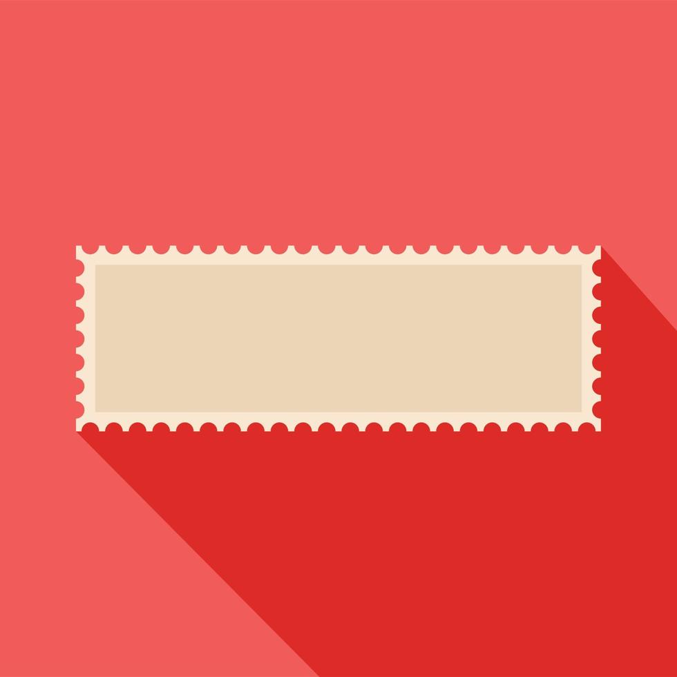 Letter postage stamp icon, flat style vector