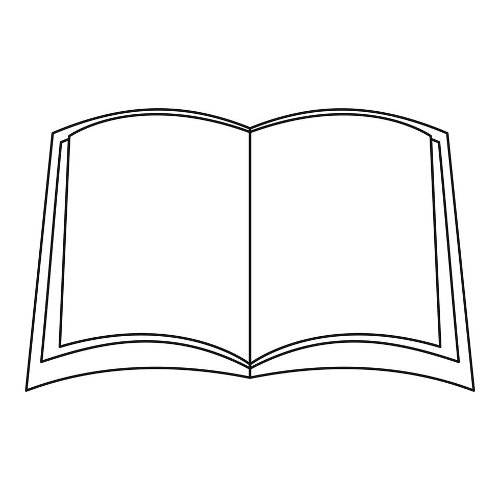 Narative book icon, outline style. vector