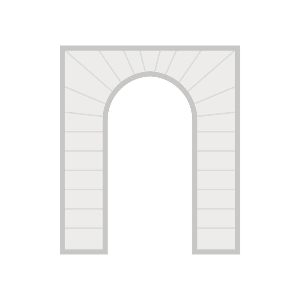 icono de arco de piedra en estilo plano vector