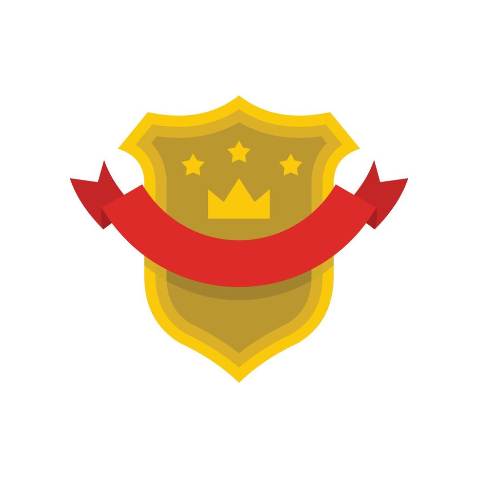 Badge quality icon, flat style vector