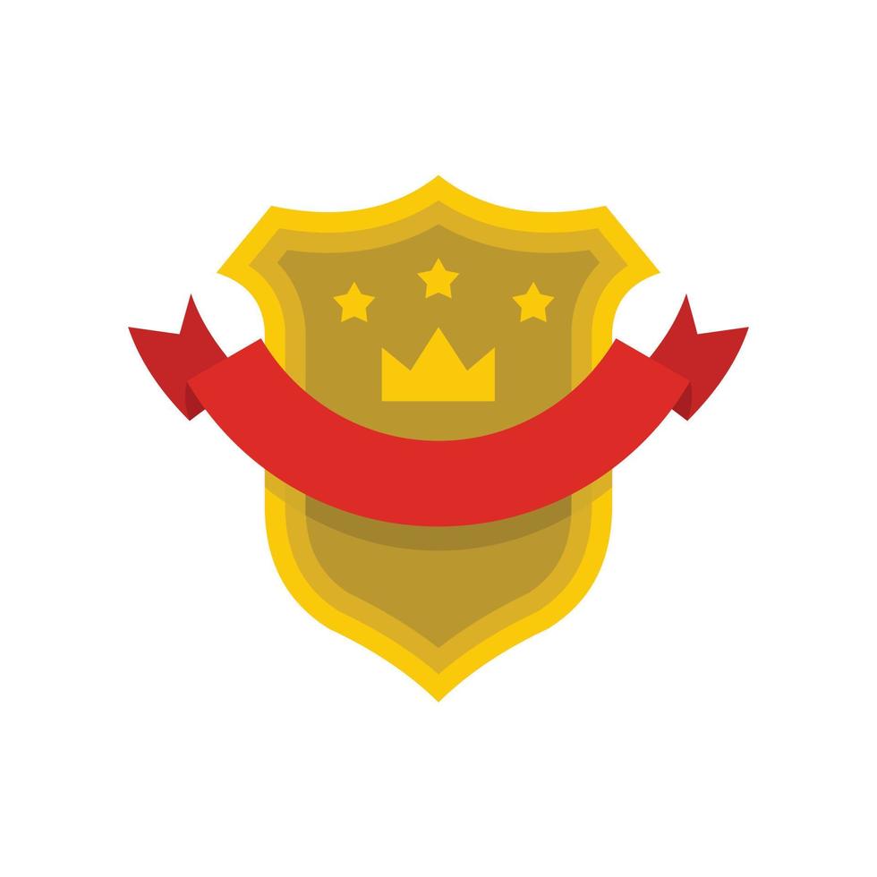 Badge quality icon, flat style vector