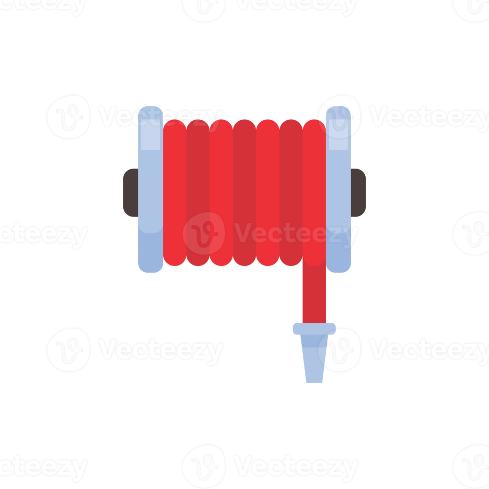 manguera contra incendios la manguera de goma roja se utiliza para extinguir el fuego. png