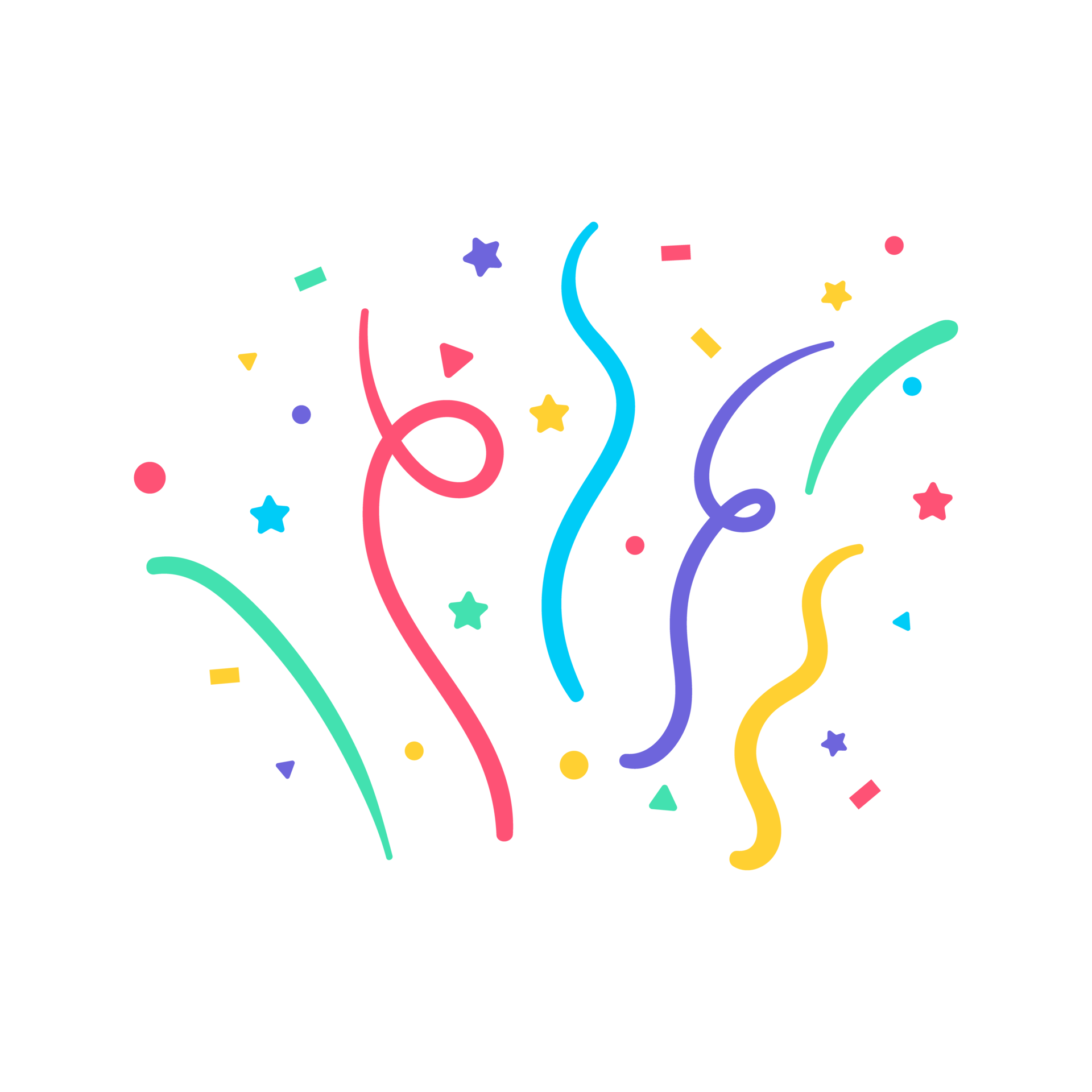 confeti coloridos rollos de papel confeti flotando de los fuegos