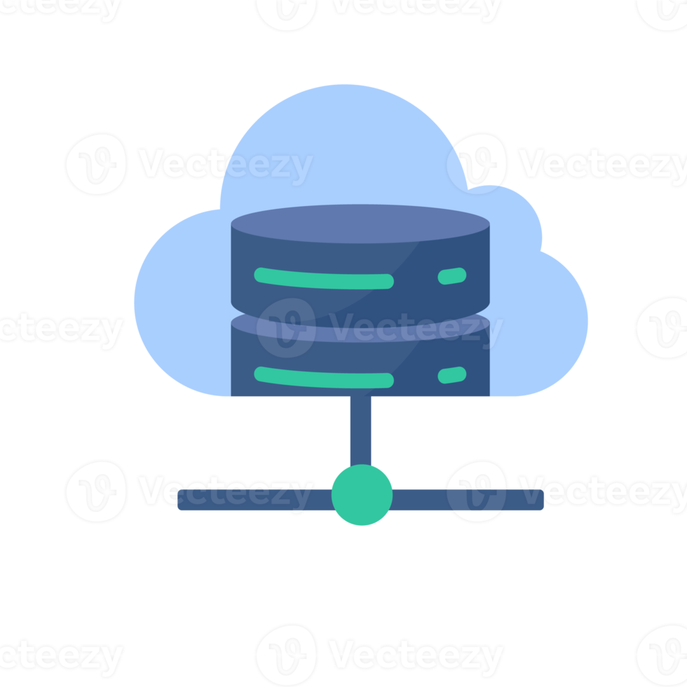 A database for storing large data in the cloud. Mass sharing of information png
