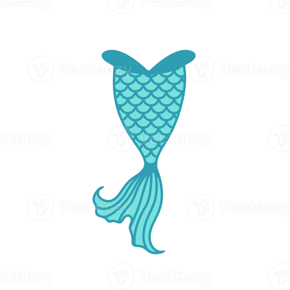 Underwater mermaid tail silhouette cute party decorations for girls png