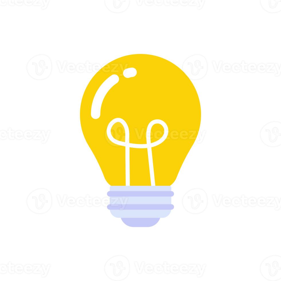 Light bulb icon. Light bulb ideas and creativity. Analytical Thinking for Innovation Processing png