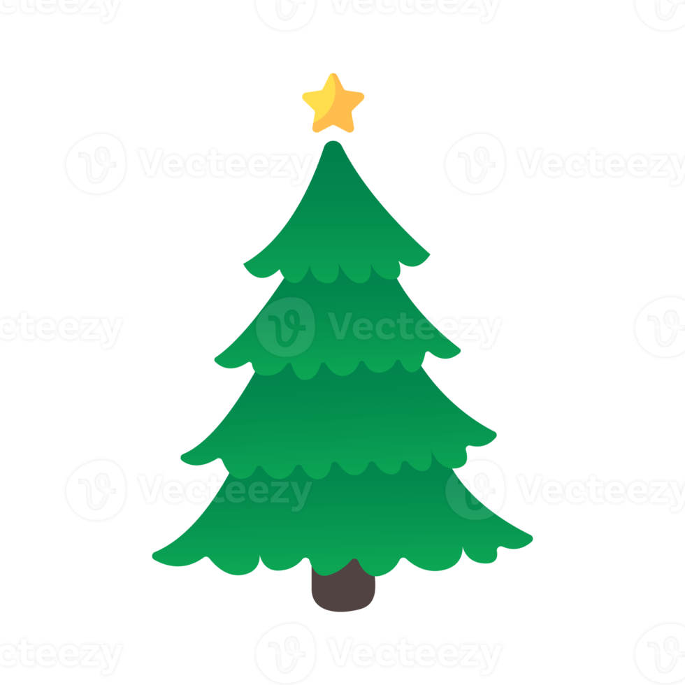 Christmas tree. A pine tree decorated with colorful lights to celebrate