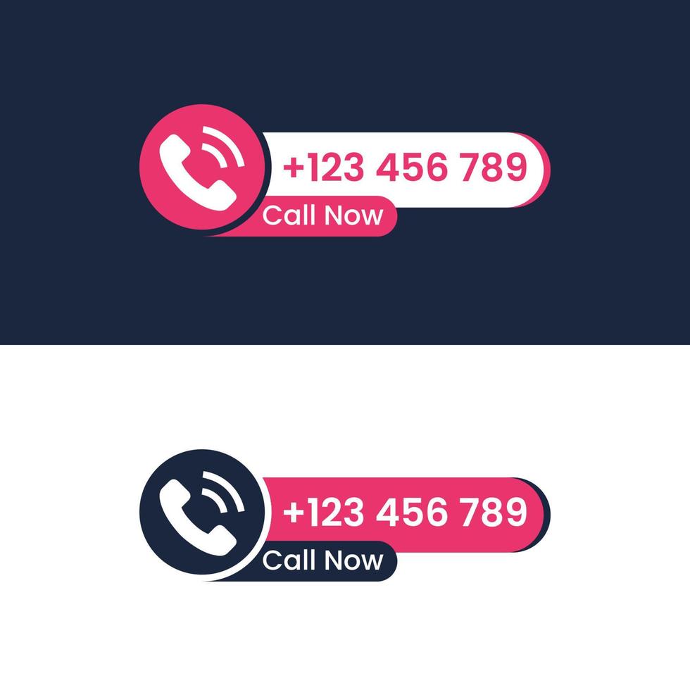 Call us or contact us button vector