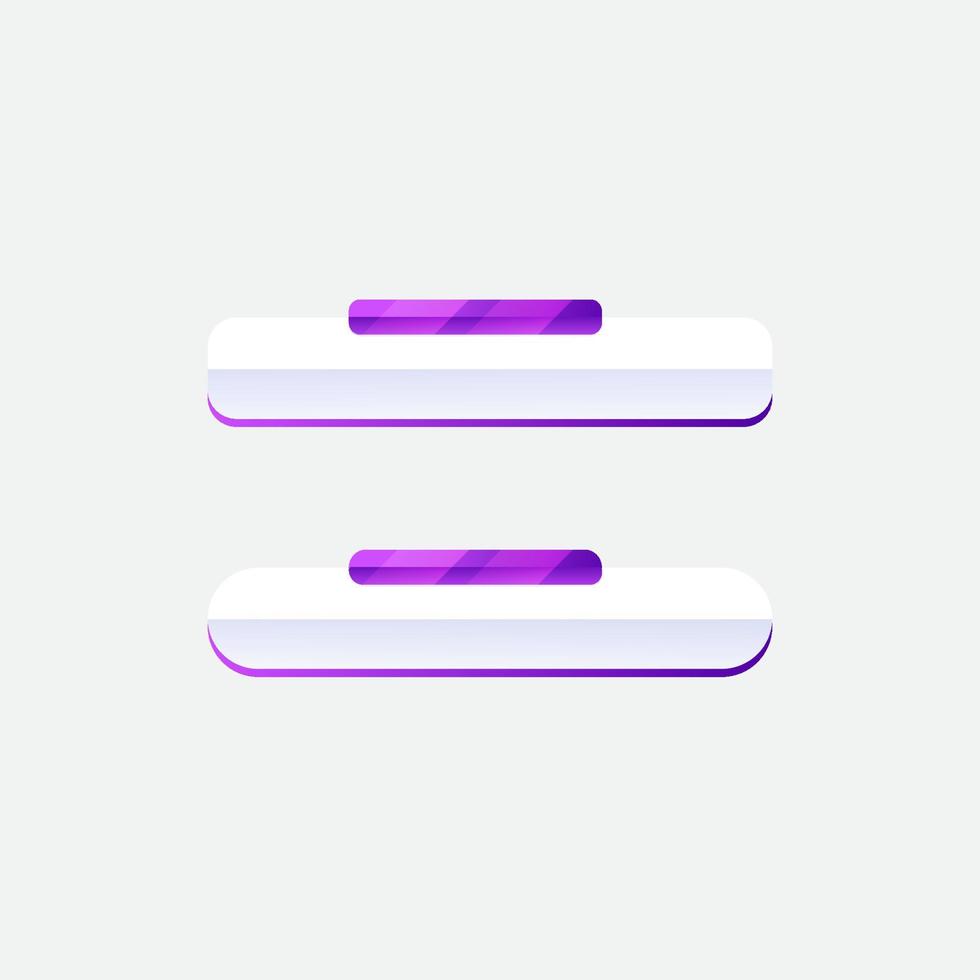 Flat web button design elements. simple design of ui web buttons vector