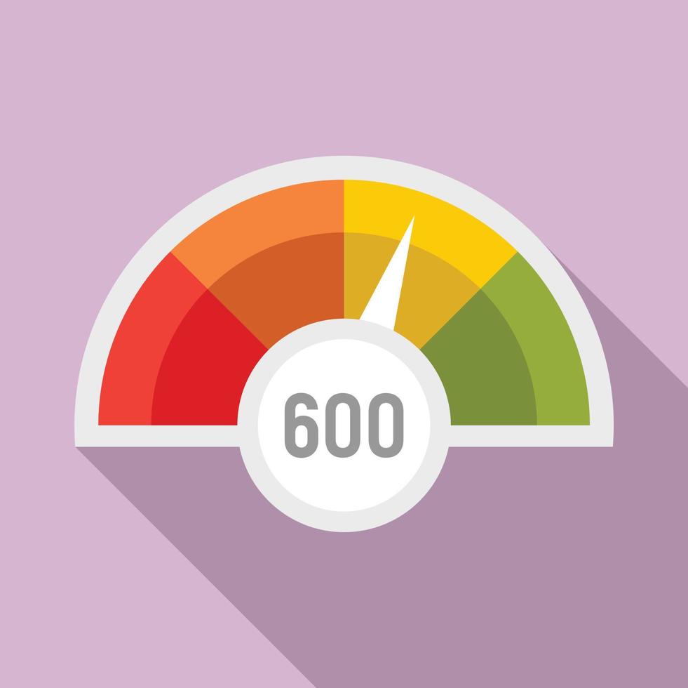 Benchmark level icon, flat style vector