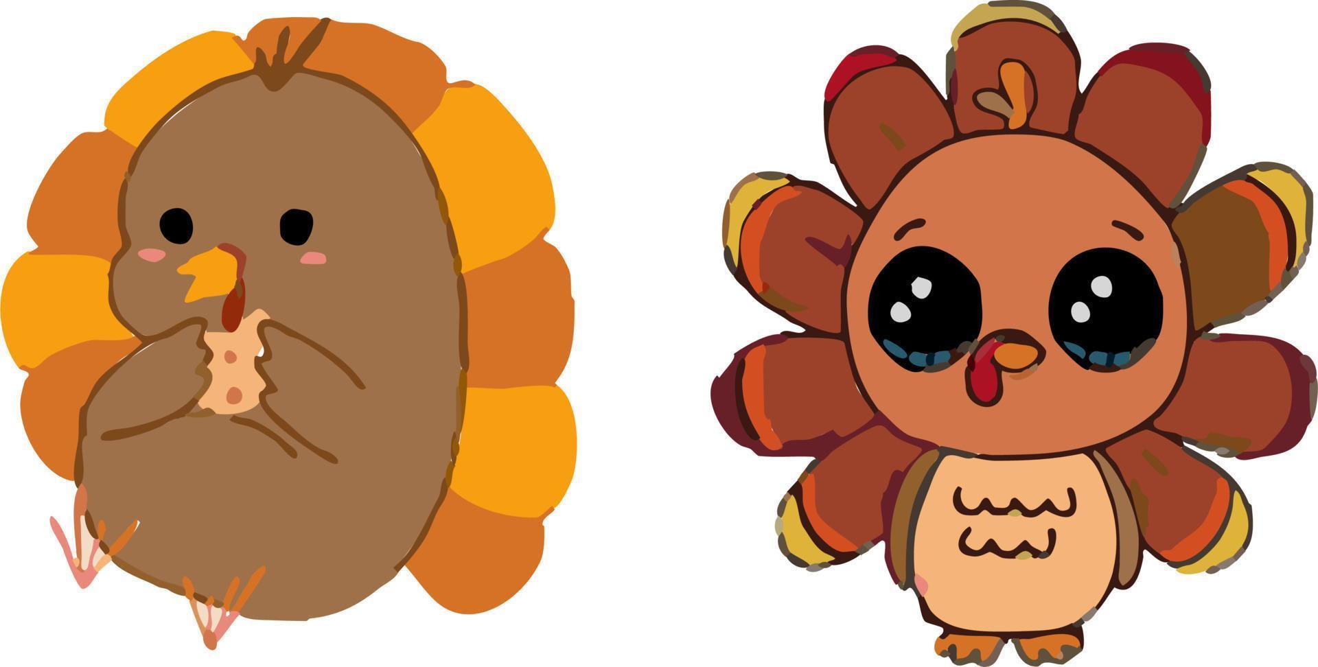 Icon set thanksgiving vector