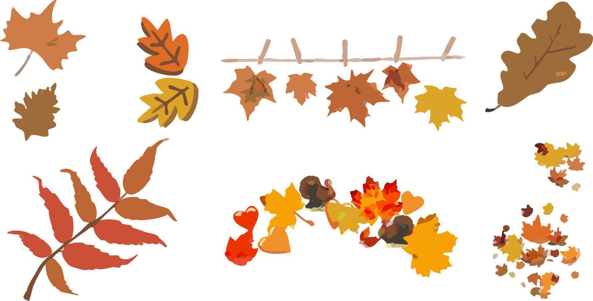 Icon set thanksgiving vector